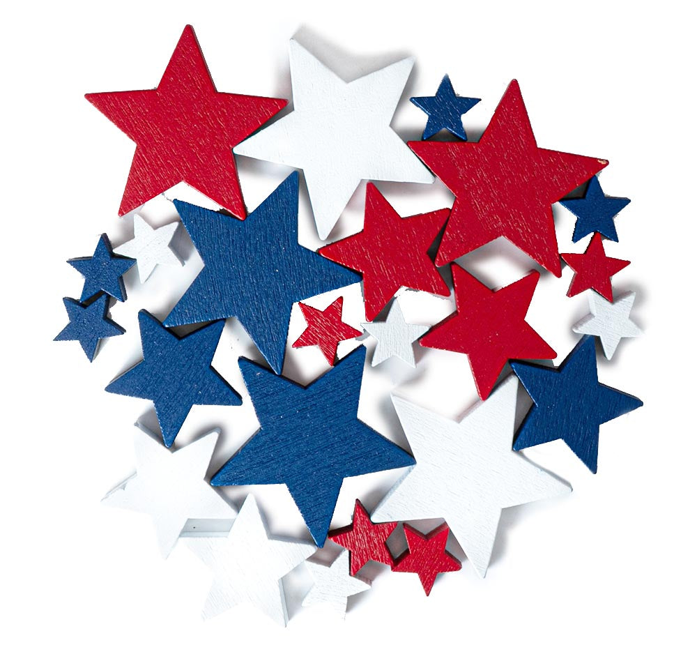 Red, White and Blue Stars