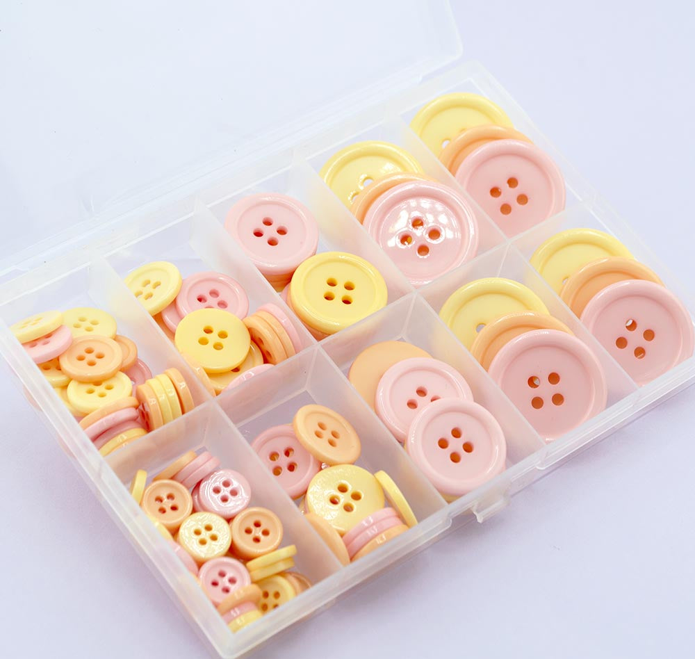 Peach Sorbet Button Frame DIY Assortment