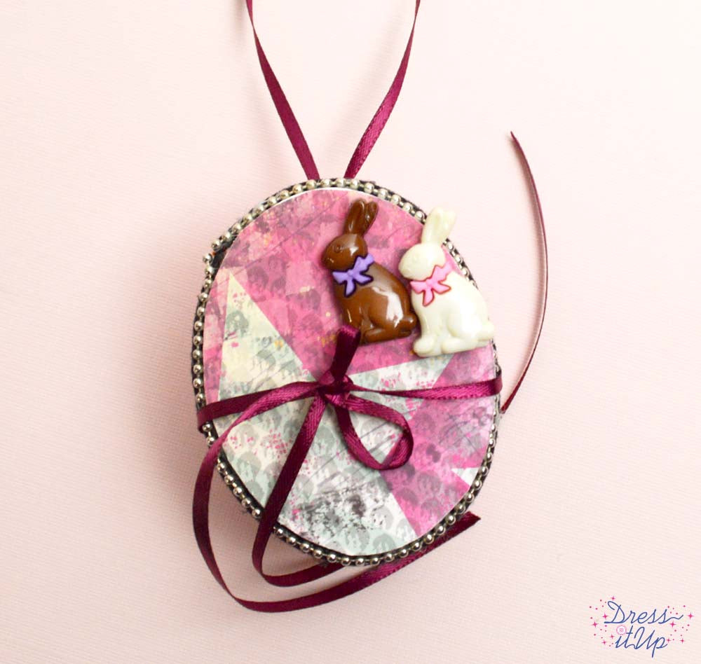 Pendant project using chocolate bunnies