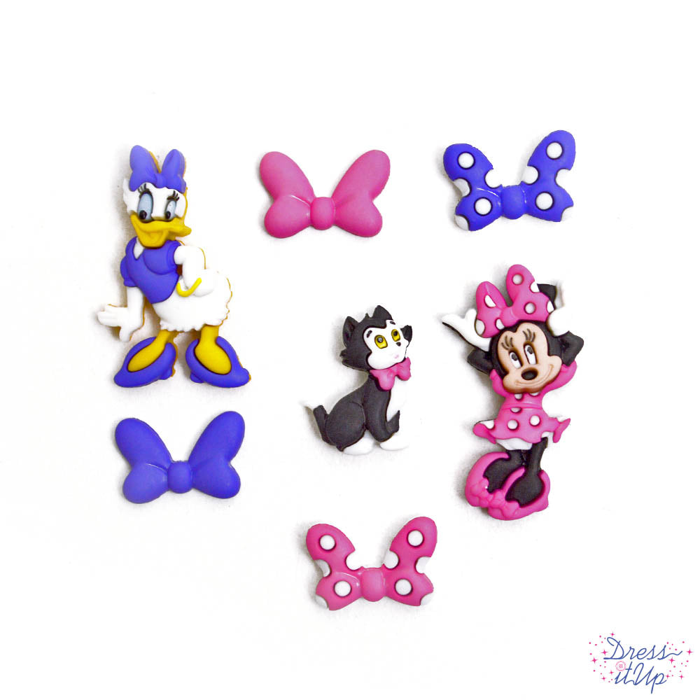 Featuring Disney's Minnie Mouse, Daisy Duck, Figaro and four bows perfect for children's crafts
