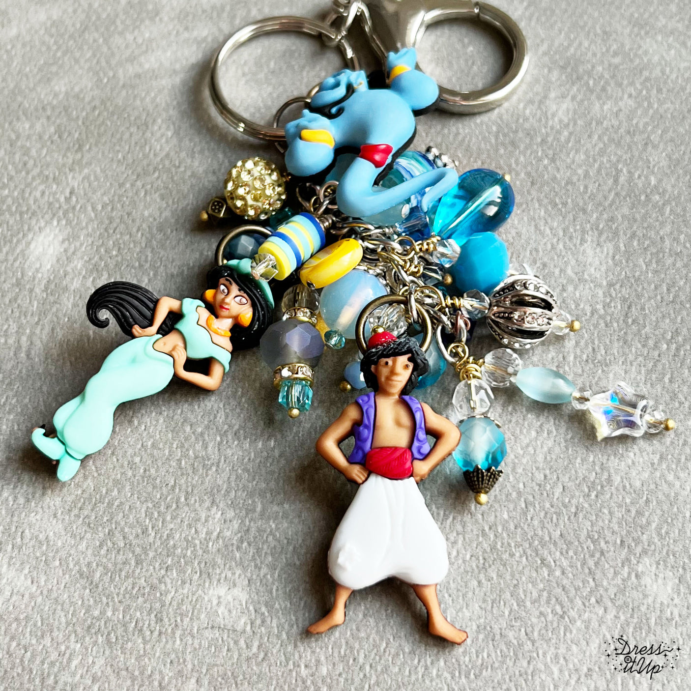 Keychain project features characters from the Disney movie Aladin