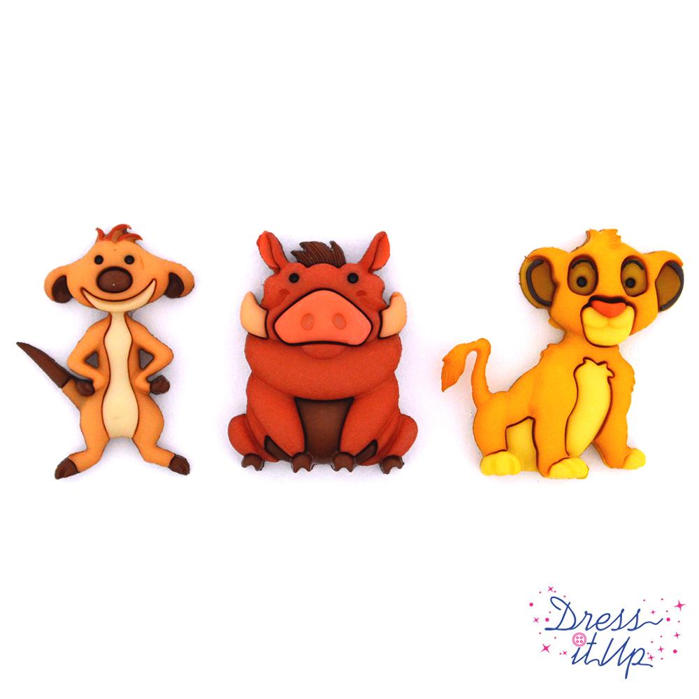 Disney Lion King character buttons for sewing and boy girl crafts