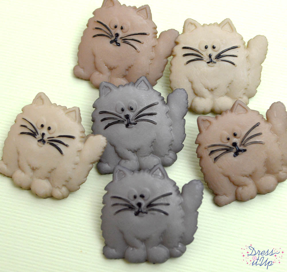 Fat furry cats add to your feline and pet themed crafting