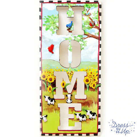 Outdoor themed sign project features Feathered Friend buttons