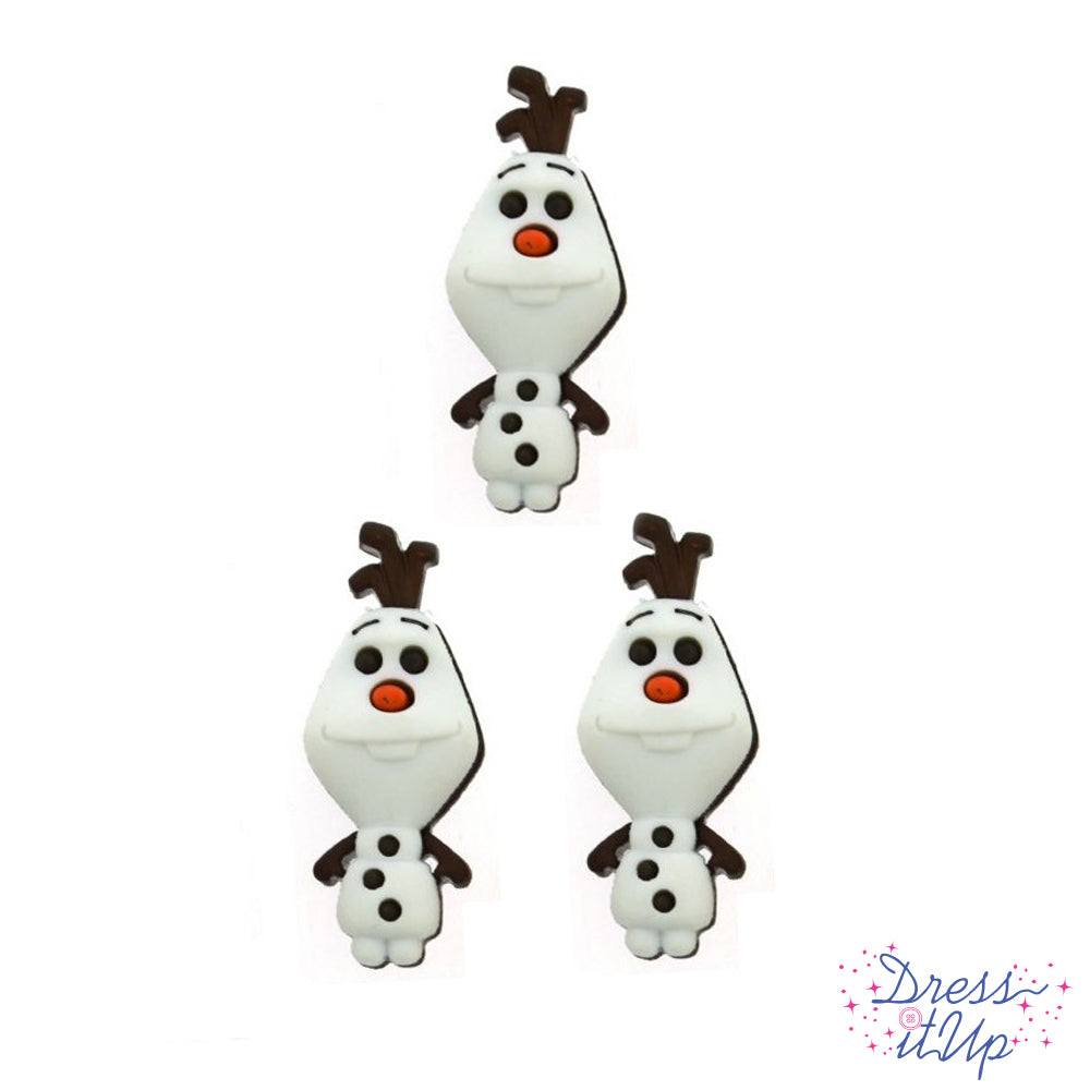 Disney frozen emoji olaf snowman button for crafts and sewing