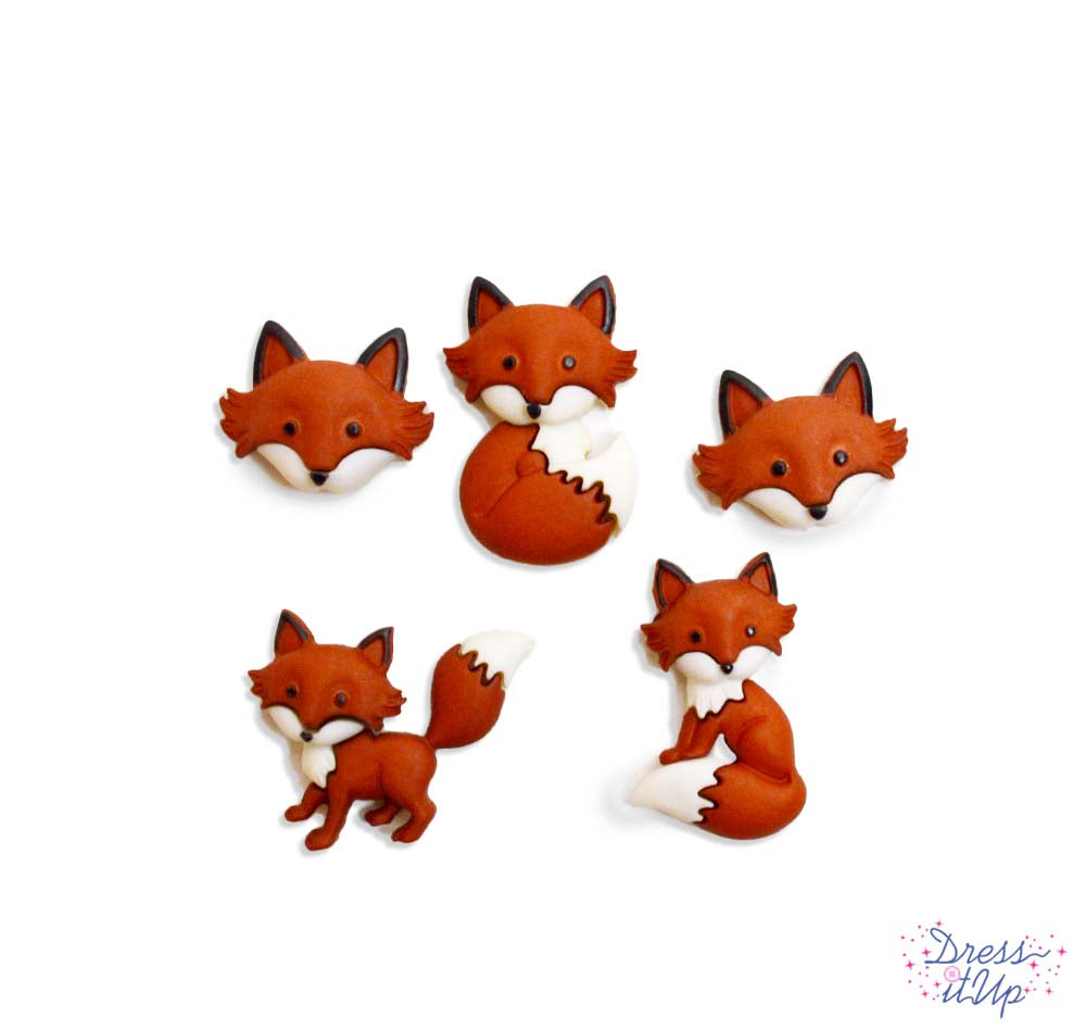Five foxes are perfect for outdoor and wildlife themed crafts