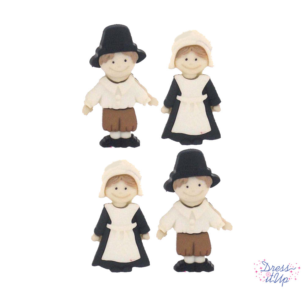 Pilgrim couples add to seasonal and Thanksgiving crafts