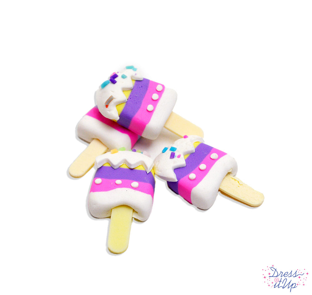 Popsicles with sprinkles add to dessert themed projects and children's crafts