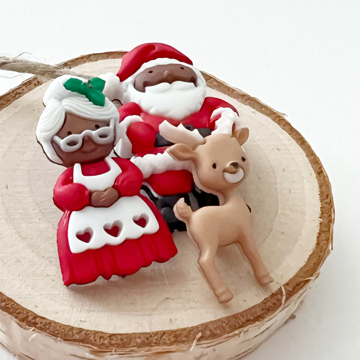 Santa, Mrs. Claus and a reindeer add to your Christmas projects