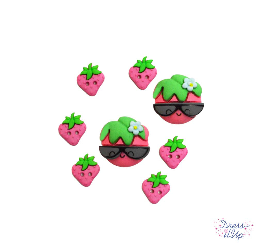 Fun summer themed strawberries in pink