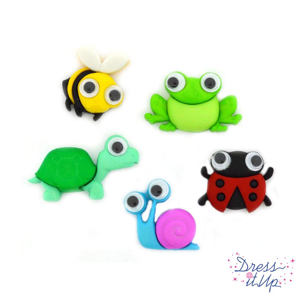 Five googly-eyed garden embellishments for crafting hobby projects