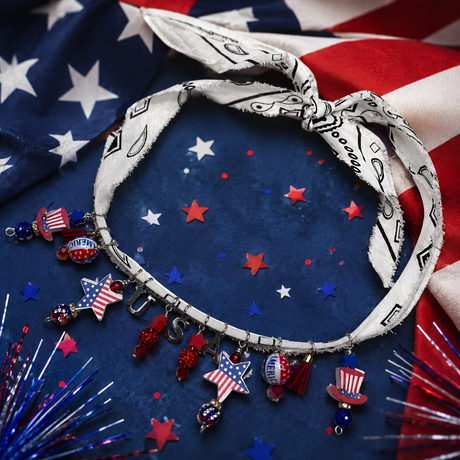 DIY Patriotic Bandana Necklace