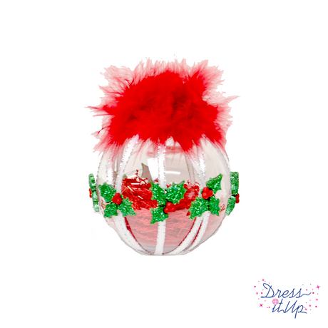 Furry Holly Christmas Ornament