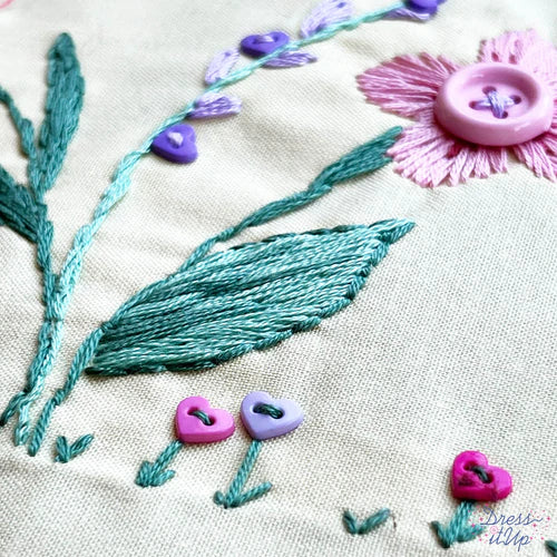 How To Embroider With Buttons