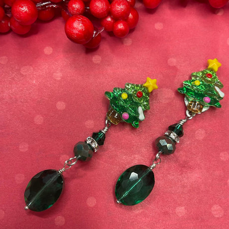Get Crafty Early with Christmas Tree Earrings by Tricia Giazzon