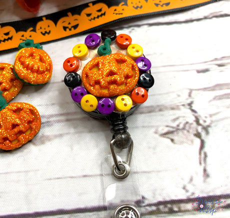 Halloween Pumpkin Badge Reel