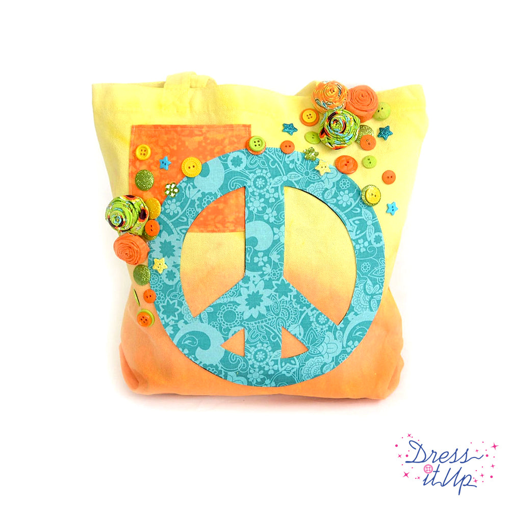 Peace Decorated Fabric Bag