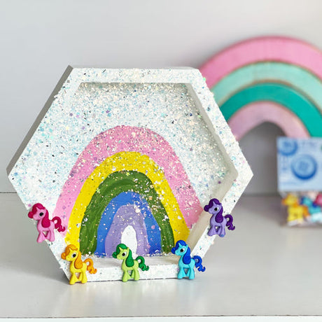 Rainbow Pony Wood Decor