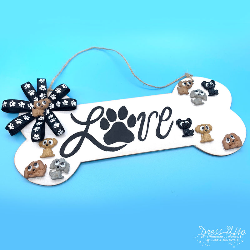 Playful Puppies Home Decor Sign
