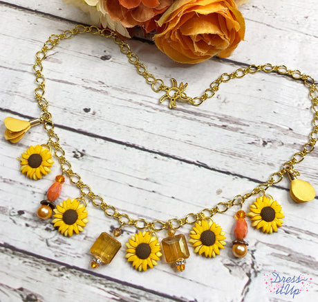 Sunflower Beaded Necklace