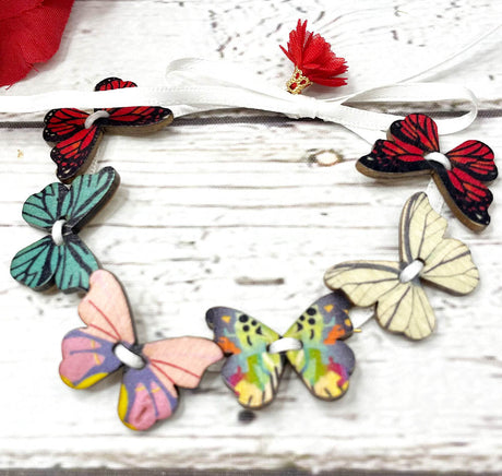DIY Wood Butterfly Button Bracelet