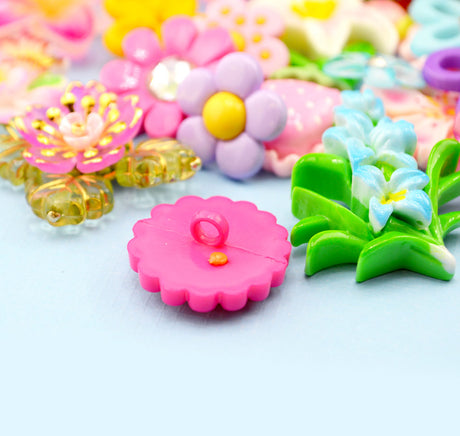 12 Pack Spring Blossom Garden Embellishment Bundle – 50 Pieces