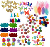 12 Pack Eclectic Boho Embellishment Bundle – 50 Pieces