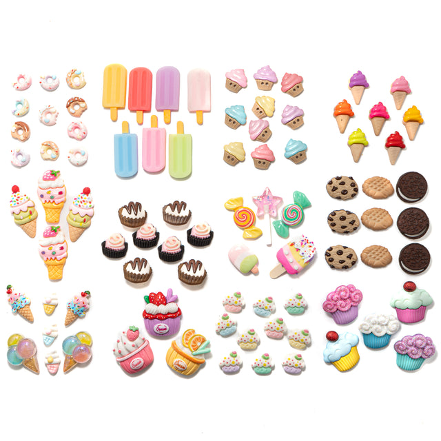 12 Pack Sweet Treats Embellishment Bundle 100 Pieces