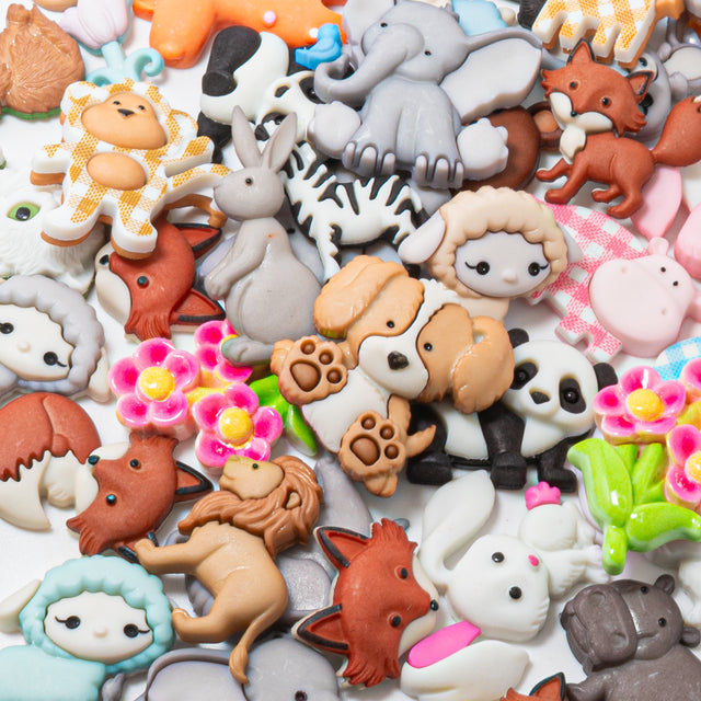 12 Pack Baby Animal Embellishment Bundle 50 pieces