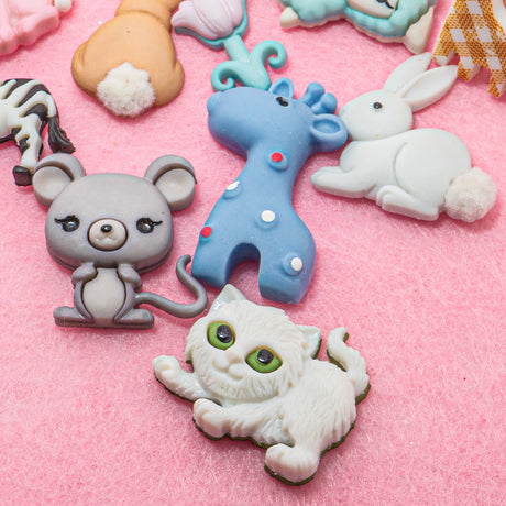 12 Pack Baby Animal Embellishment Bundle 50 pieces