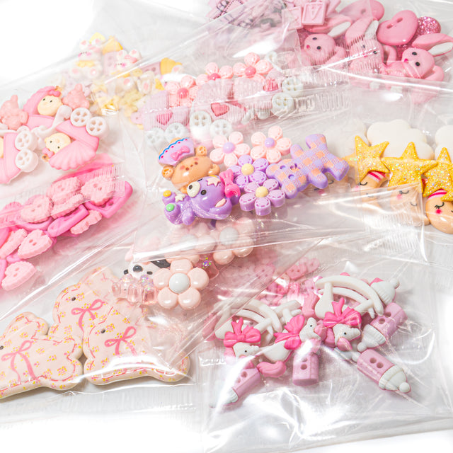 Baby Girl Themed 12-Pack Craft Embellishment Assortment, 100 Pieces
