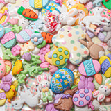 12 Pack Easter Bundle Multi Color Animals Bunnies Flowers Holiday Themed, 80+ Pieces