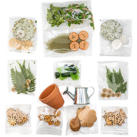 12 Pack Botanical Garden Embellishment Bundle – 50 Pieces