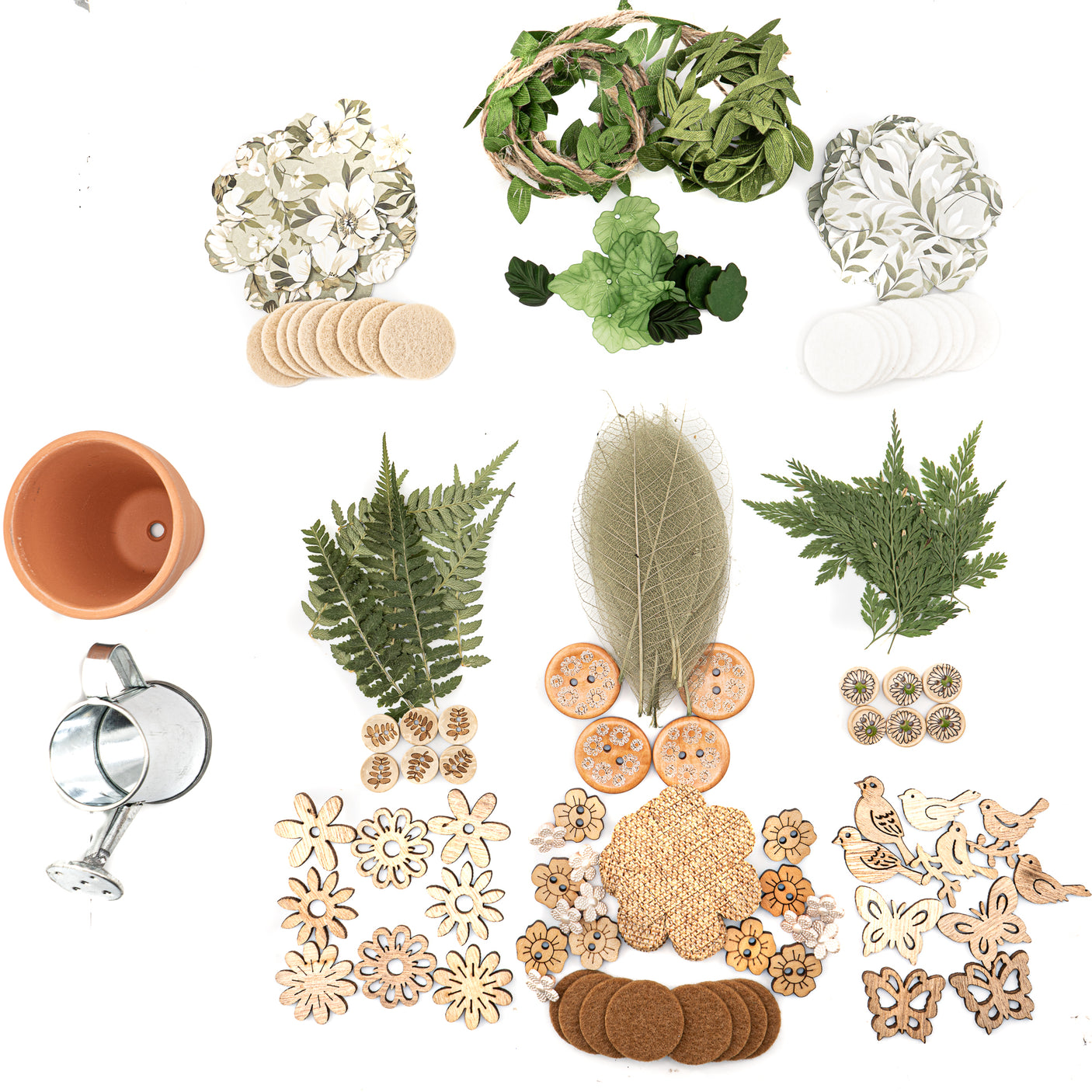 12 Pack Botanical Garden Embellishment Bundle – 50 Pieces