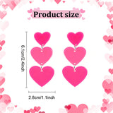 Heart Dangle Acrylic Earrings – Choose Your Style