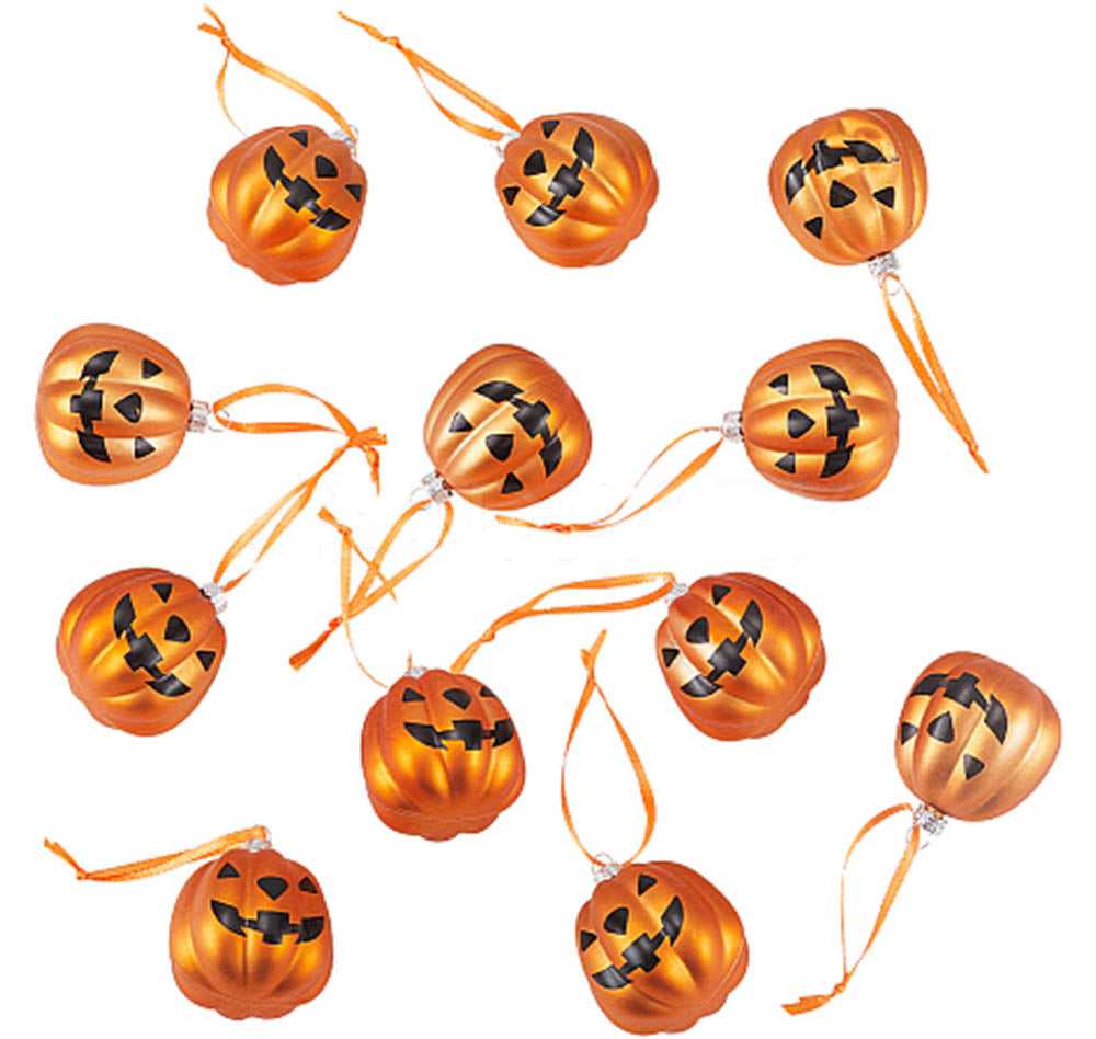 Spooky Treats Halloween Plastic Decorations – 12 Piece Set