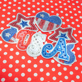 Stars & Stripes Beaded Felt Appliqué Set