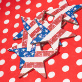 American Flag Aspen Wood Stars
