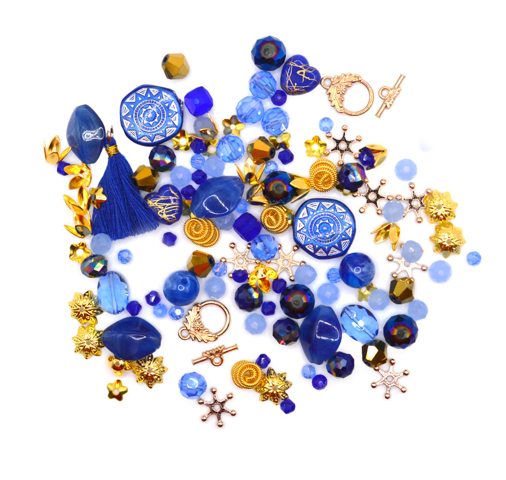 JJB Window Box Bead Mix in Starry Night Blue