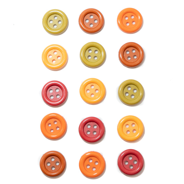Autumn Colors Fall Inspired Round 4-Hole Sew Thru Buttons