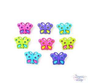 Bright color butterflies add to spring and garden themed crafts
