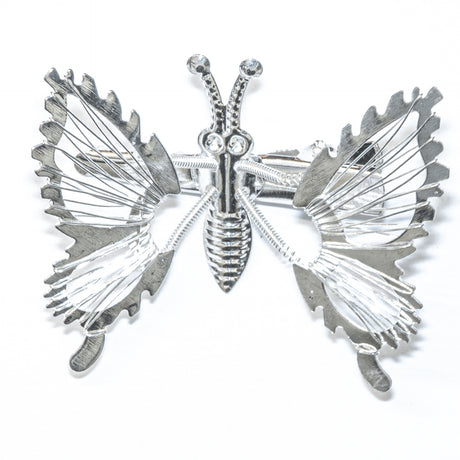 Metal Silver Butterfly Hair Clip