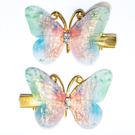 Chiffon Butterfly Hair Clip Pairs