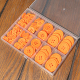 100-Piece Juicy Orange 4-Hole Resin Button Mix
