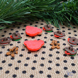 Cocoa, Cookies, and Christmas Movies Gingerbread Mugs Holiday Themed Buttons