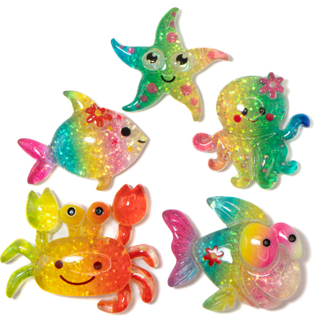 Creatures of the Sea Multi Color Beach Ocean Fish Aquatic Themed Buttons