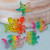 Creatures of the Sea Multi Color Beach Ocean Fish Aquatic Themed Buttons