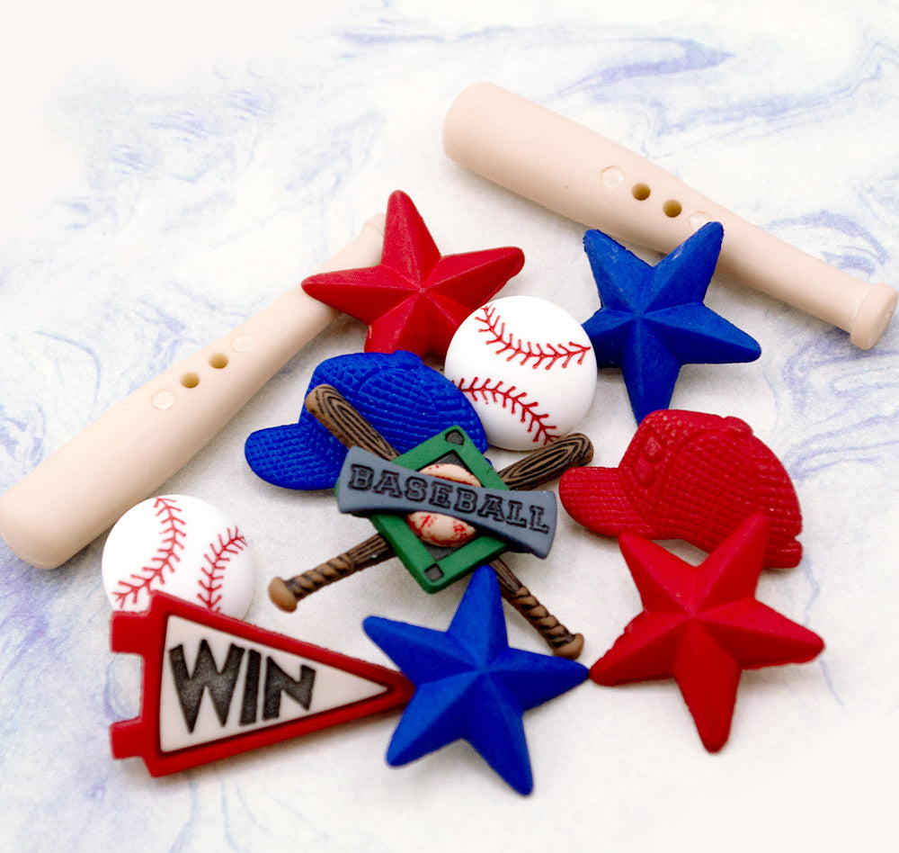 Baseball Sports Themed Button Pack