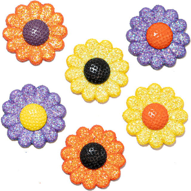 Daring Daisies Multi Color Bright Flowers Garden Buttons