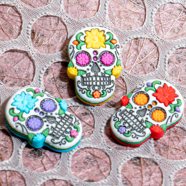 Sugar Skulls Day Of The Dead Themed Embellishments